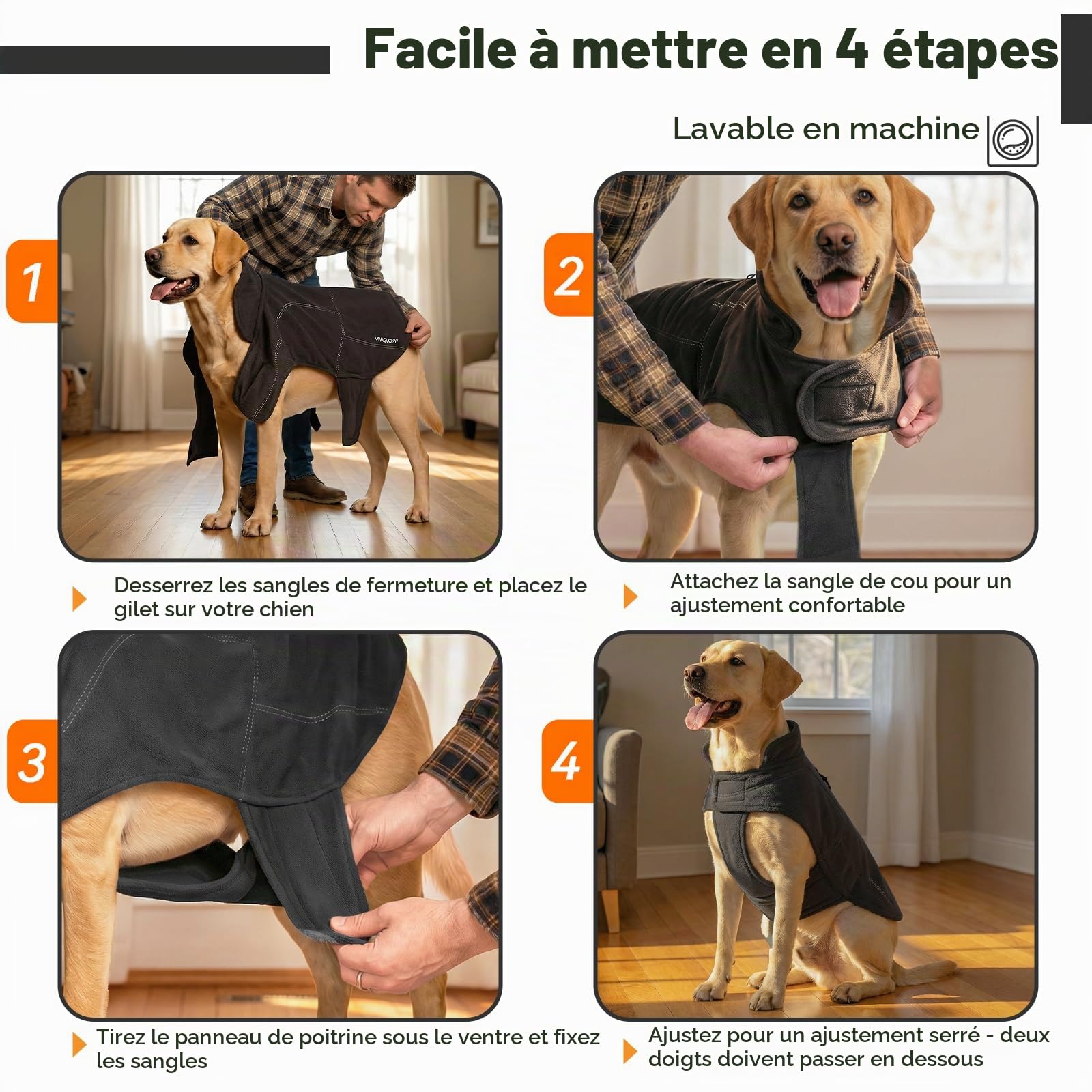 VIVAGLORY Gilet en Polaire pour Chien, Pull Chaud pour Temps Froid, Vêtements d’Hiver Ajustables, Manteau Réfléchissant, Petite Taille, Turquoise