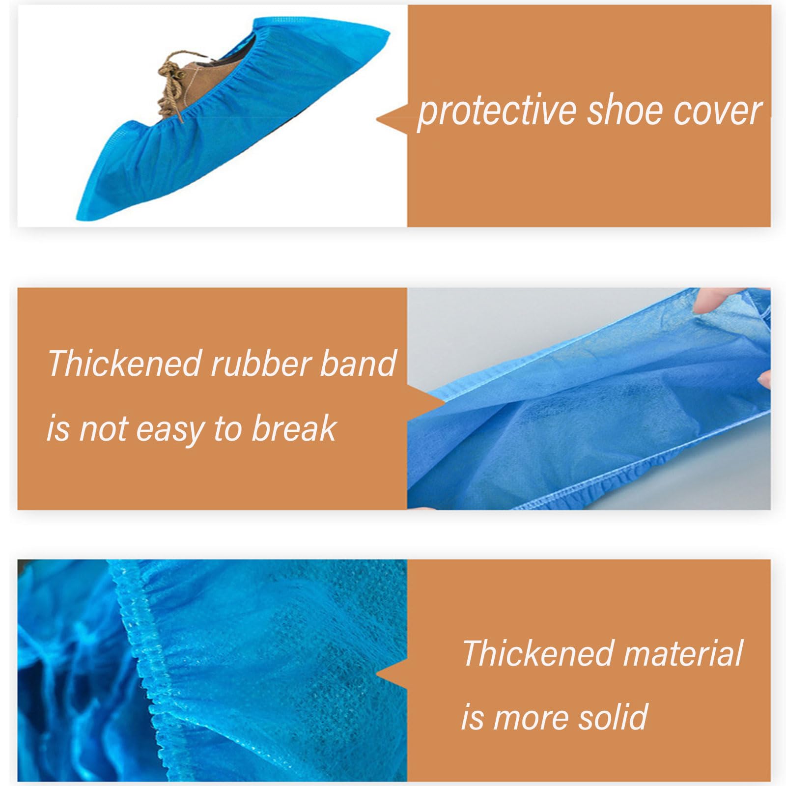 Dxcaicc 500 Pezzi (250 Paia) Copriscarpe USA e Getta in Tessuto,Riutilizzabili Impermeabili,Stivaletti per Scarpe Riciclabili,Protezione del Pavimento in Moquette Interna