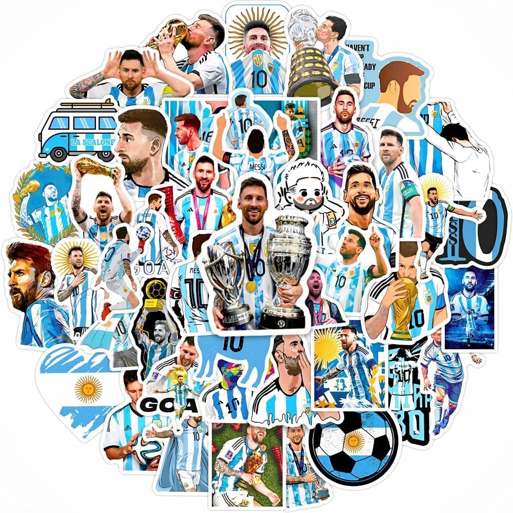 Messi Stickers Pack 40 PCS – Waterproof Vinyl Football Stickers | FIFA World Cup 2026 Fan Collection for Laptop, Water Bottle, Phone, Helmet, Bike & Kids Gifts-image-42