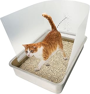 3 Pcs Connectable Cat Litter Box Pee Shields High Side Easy Cleaning Anti-Splashing Litter Pan Shield - Litter Box Not Included