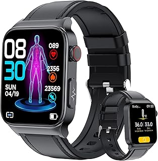 PECHTY Smart Watch For Men, E500 Diabetic Blood Glucose Sugar Smart Watch Ecg+Ppg Hrv 1.92" Hd Ip68 Waterproof Fitness Tracker With Blood Pressure Blood Oxygen Body Temperature Heart Rate Mornitor