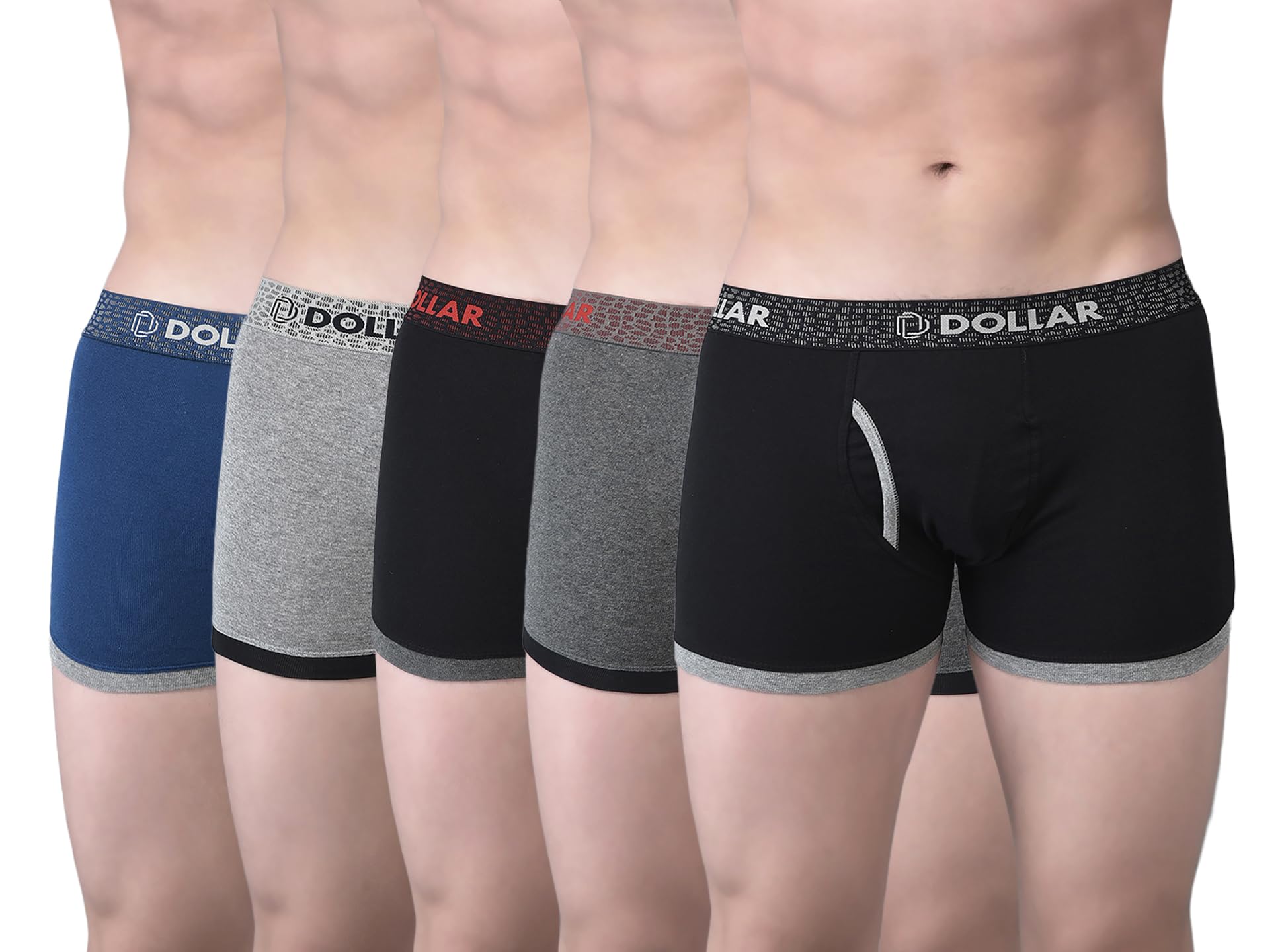 dollar bigboss Men's Assorted Solid Combed Cotton Trunk with Contoured Pouch Support (Colour May Vary)-picture-54