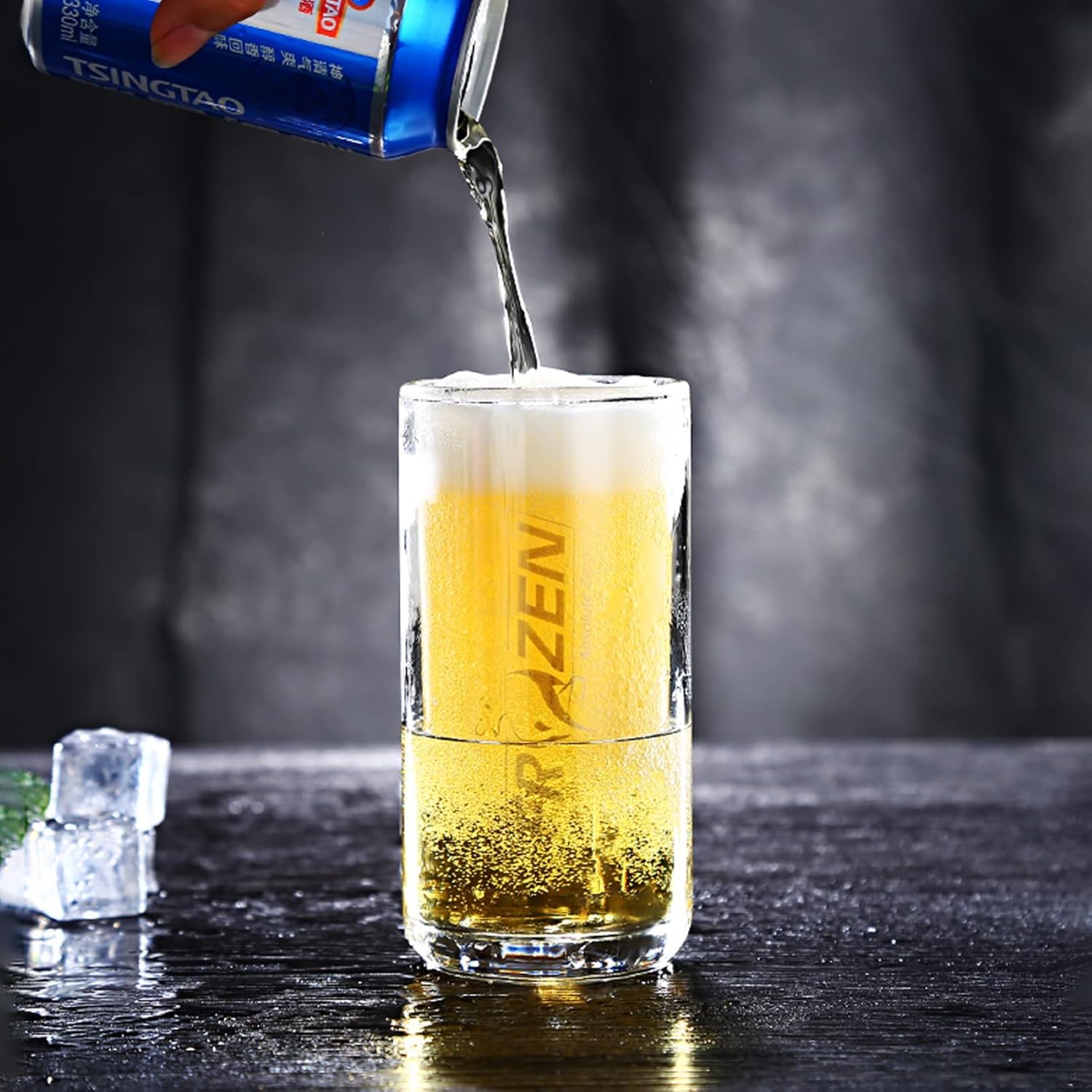 Buy ALOXE Beer Glass Borosilicate Frosty Freeze Beer Pint Double Wall