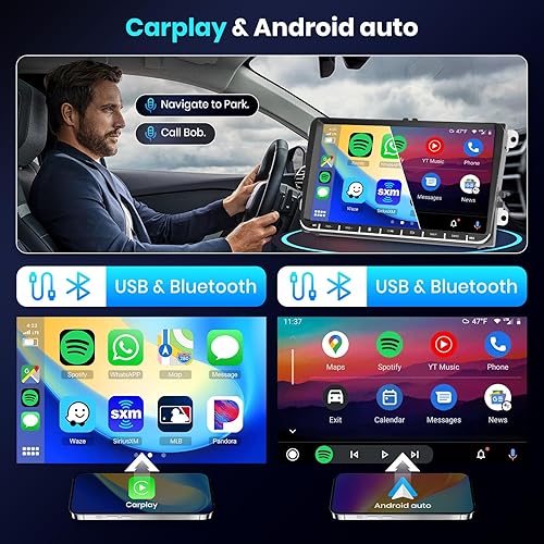 Miniatura 4 de podofo Unidad principal de navegación GPS estéreo de coche 9 pulgadas pantalla táctil para VW Skoda Octavia Golf Touran Passat B6 Jetta Polo Tiguan