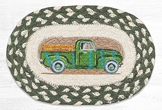 7.5 x 11 in. OMSP-338 Vintage Green Truck Printed Oval Swatch