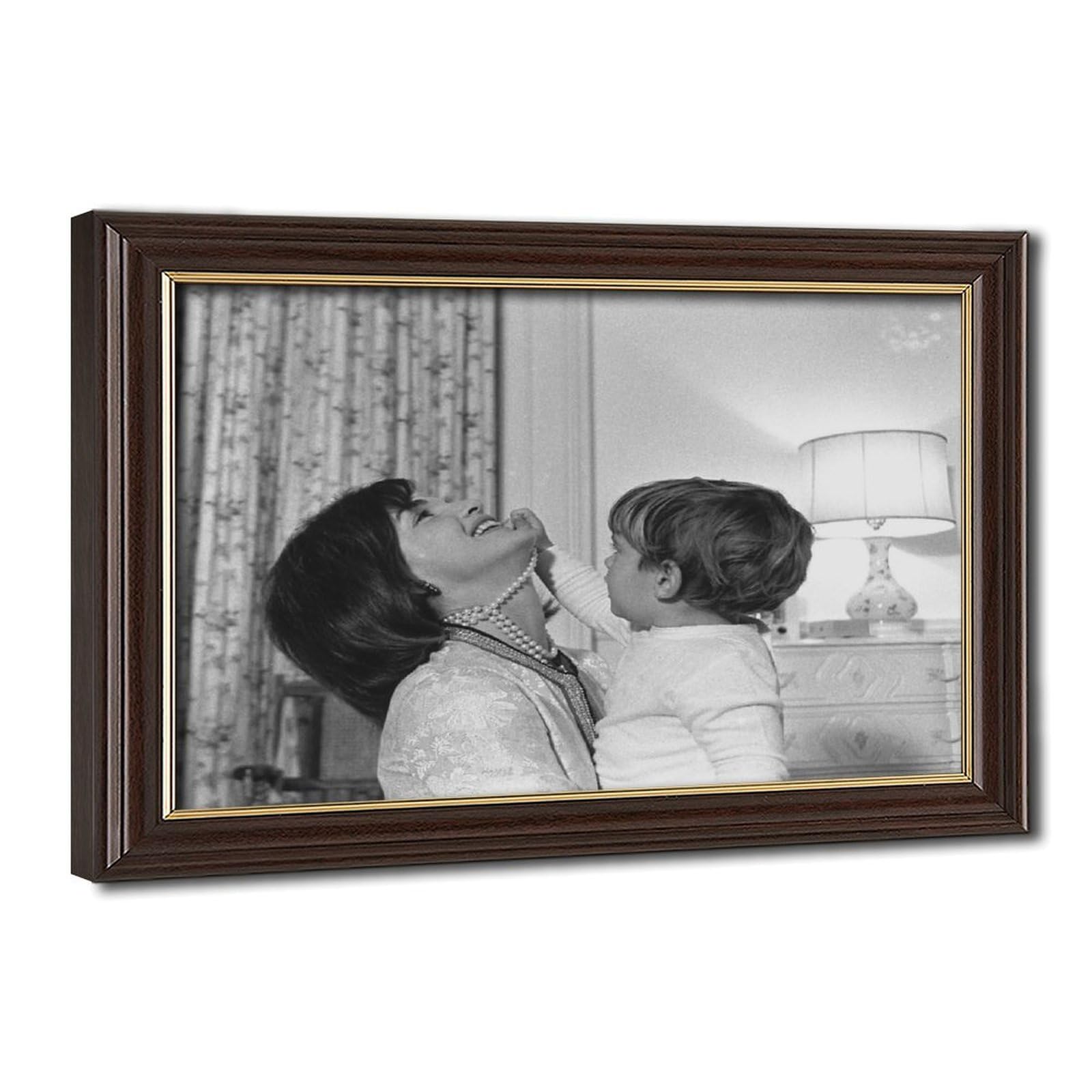 Toile decorative Jacqueline Kennedy et son fils art mural nostalgie - 8