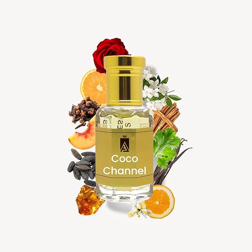 Ali Perfumes Coco Channel Attar for Women | Mandarin, Peach, Rose, Jasmine &amp; Vanilla Fragrance | Floral, Oriental &amp; Long L...