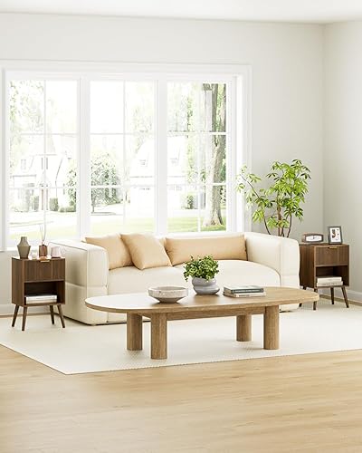 Miniatura 3 de Mesita de noche, mesa auxiliar pequeña, mesita de noche con cajón, mesita de noche moderna, mesa auxiliar para dormitorio, sala de estar (a rayas de