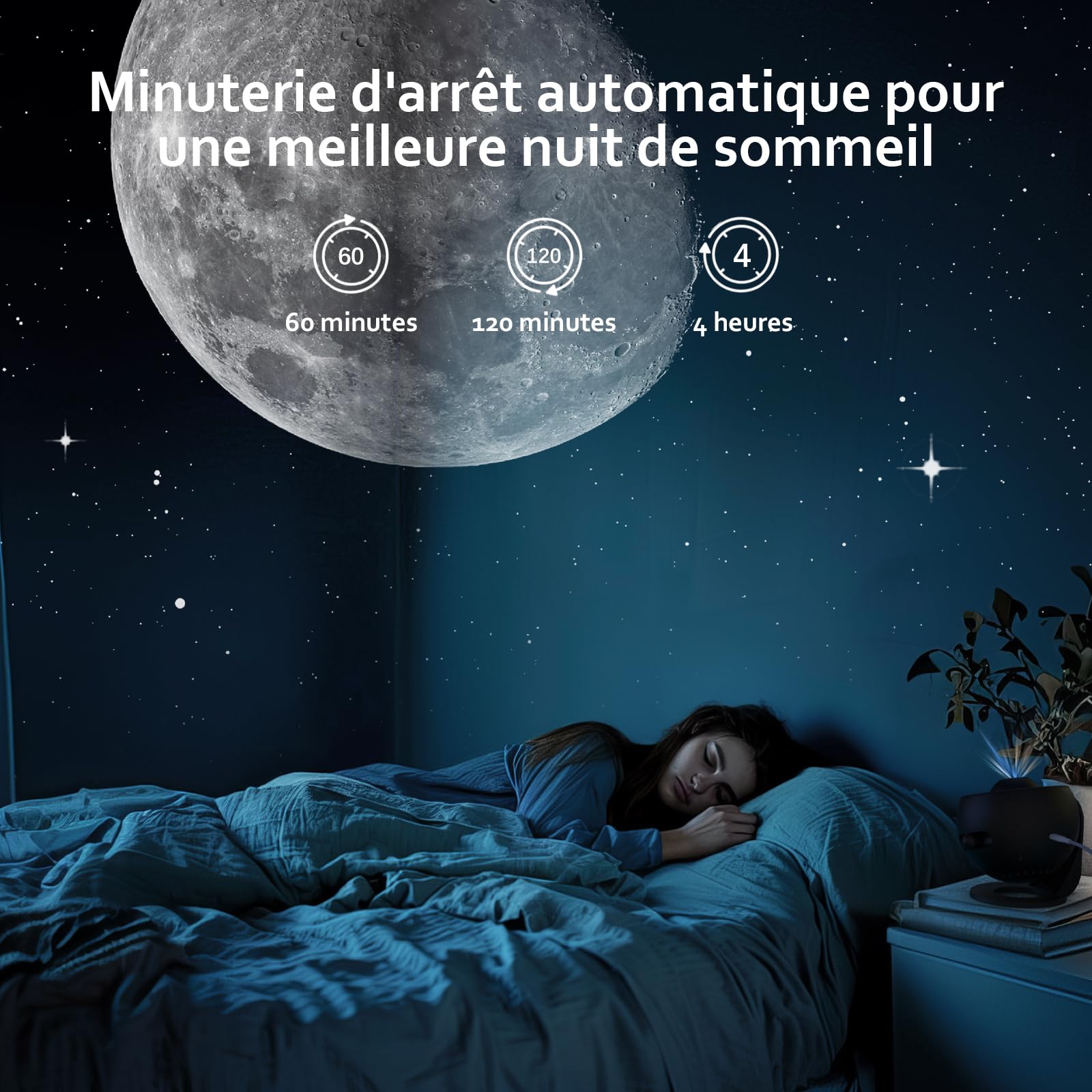 Projecteur Galaxie, Projecteur Ciel Etoile Planetarium Projector Veilleuse avec 3 Diapositives en Verre HD, Galaxy Projector Pro pour Enfant Adulte Chambre Cadeau
