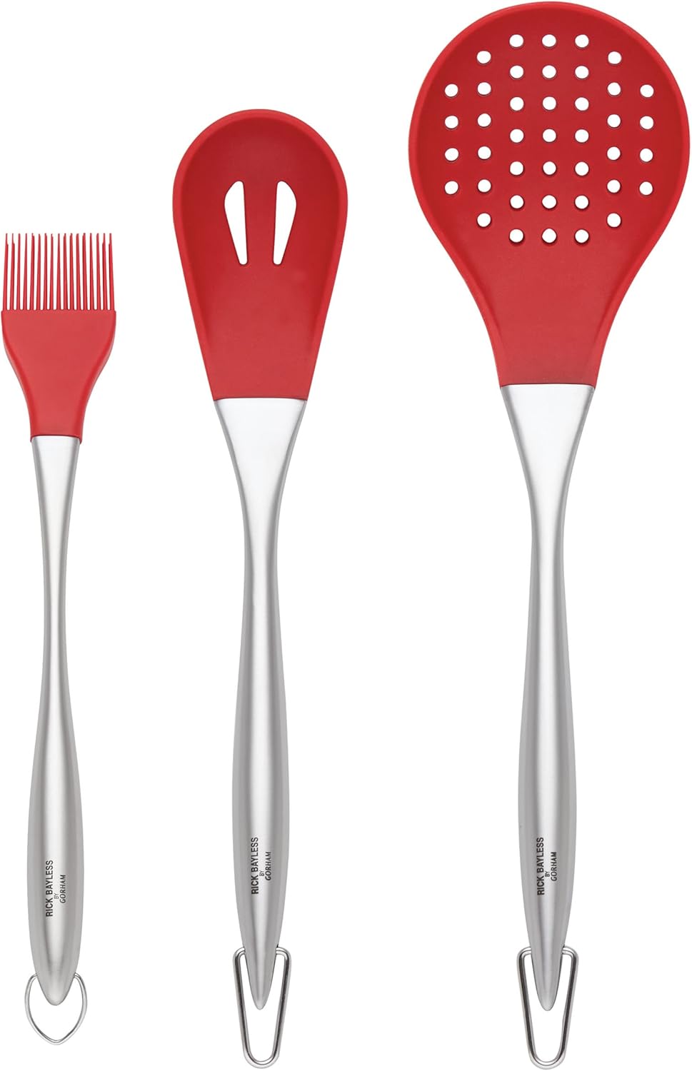 The Mexican Kitchen by Rick Bayless 3 Piece Stainless Tool Set, Red