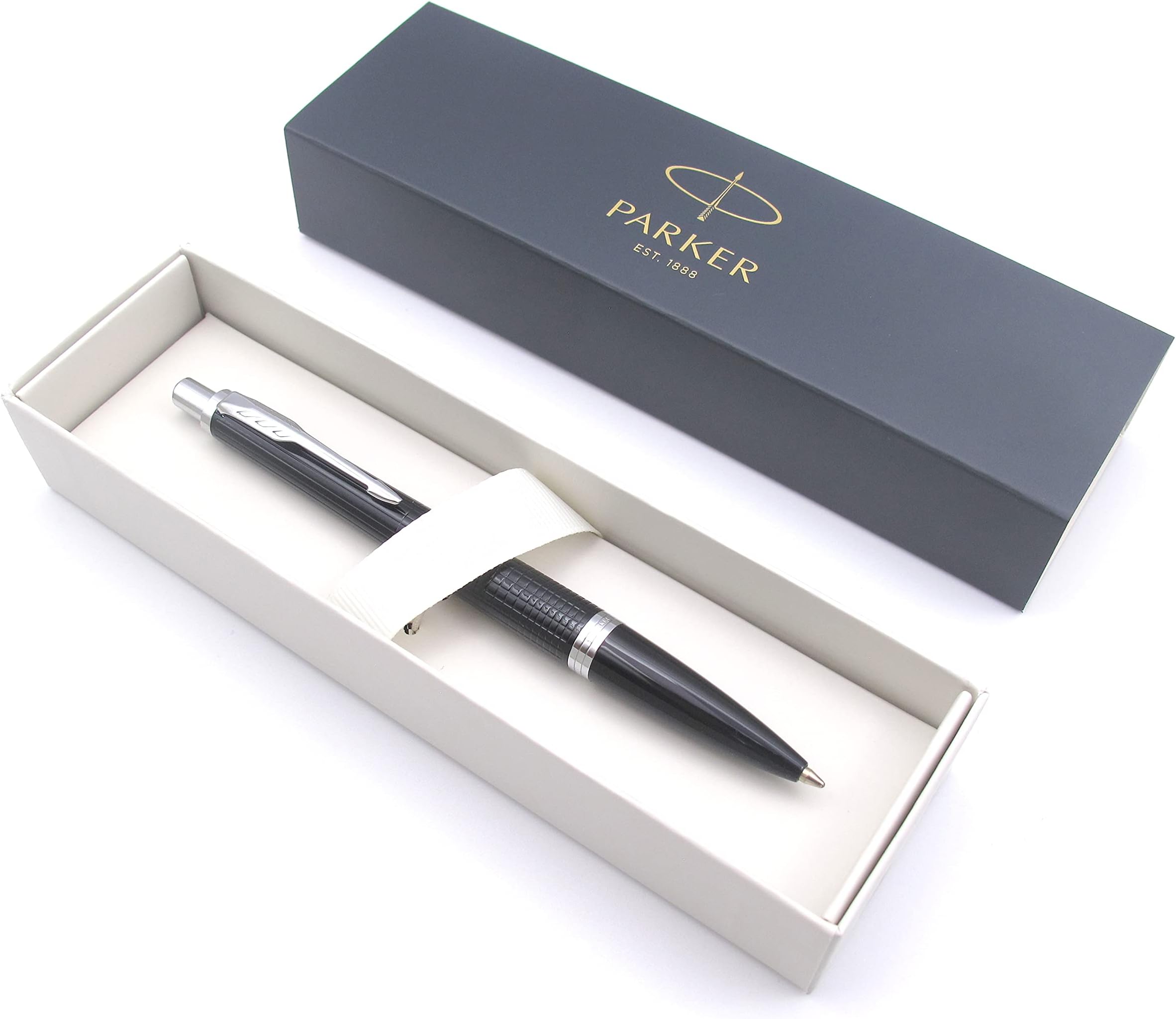 Urban Premium Ballpoint Pen - Black Ebony Chiselled - Black Ink - Gift Boxed