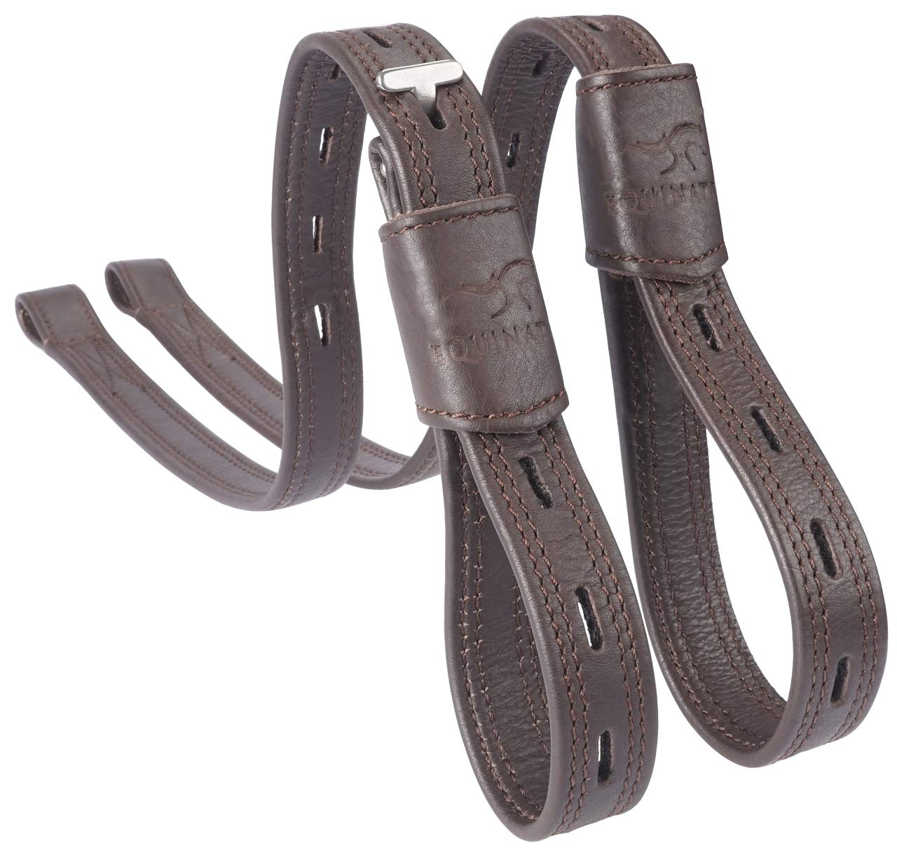 Equinate Slimline Mono Steigbügelriemen schwarz braun