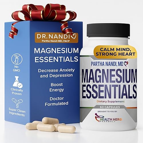 Suplemento triple complejo de magnesio  Diseñado para apoyar el sueño, el estrés, la salud muscular, nerviosa y cardíaca  citrato de magnesio,