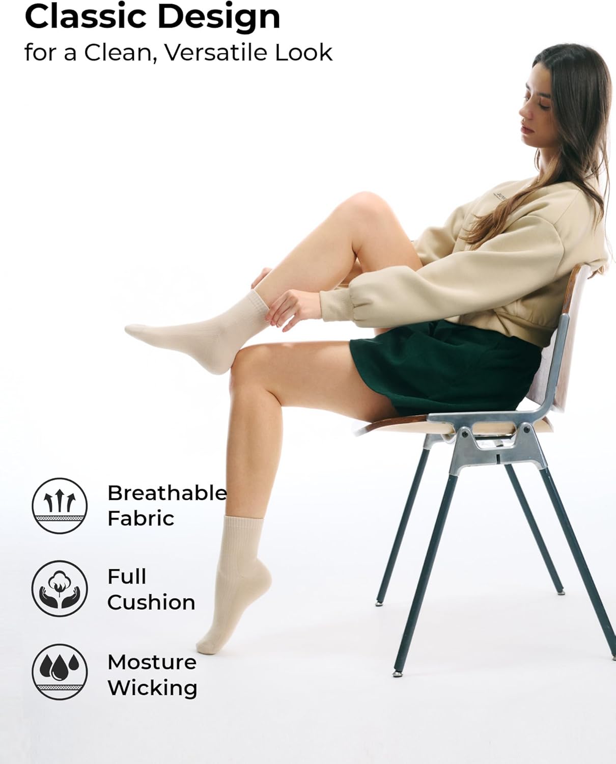 CS CELERSPORT Womens Mini Crew Ankle Socks Cotton Cushioned Running Athletic Causal Socks Soft for Women and Men 5 Pack - Image 6