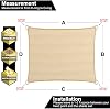 Vela de Sombra de 5' x 10' con Borde Recto Beige, Toldo Rectangular para Exterior, Tela de Sombra para Pérgola, Bloqueo de Rayos UV—Personalizable 5
