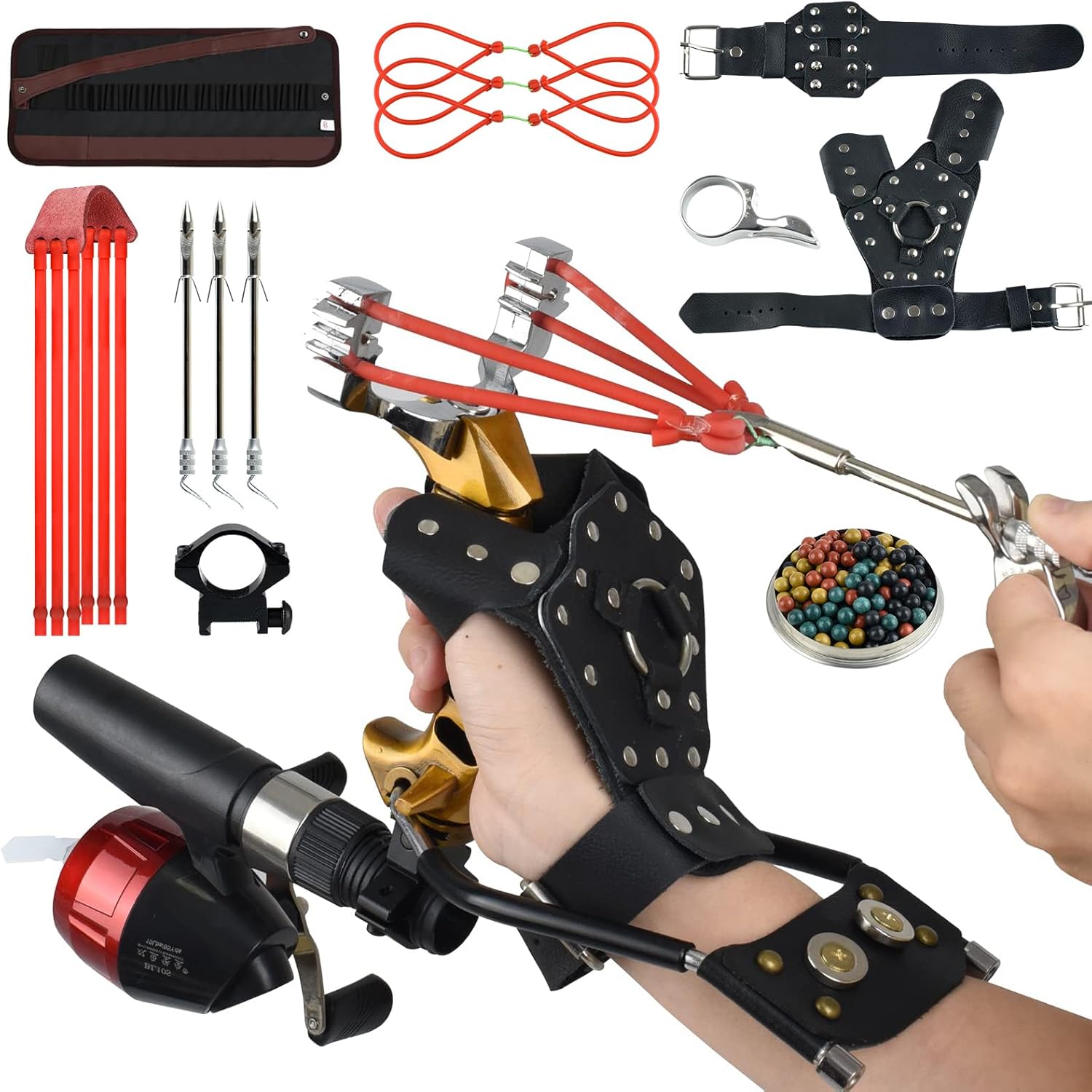 Slingshot,Wrist Support Rocket Fishing and Hunting,Dual Purpose Slingshot for Hunting Hand