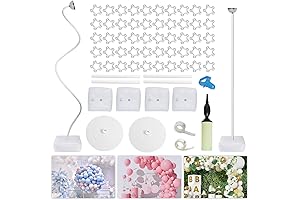 Upgrade Bazen 8.2 Feet & 5 Feet DIY Balloon Arch Stand with Reinforced Base