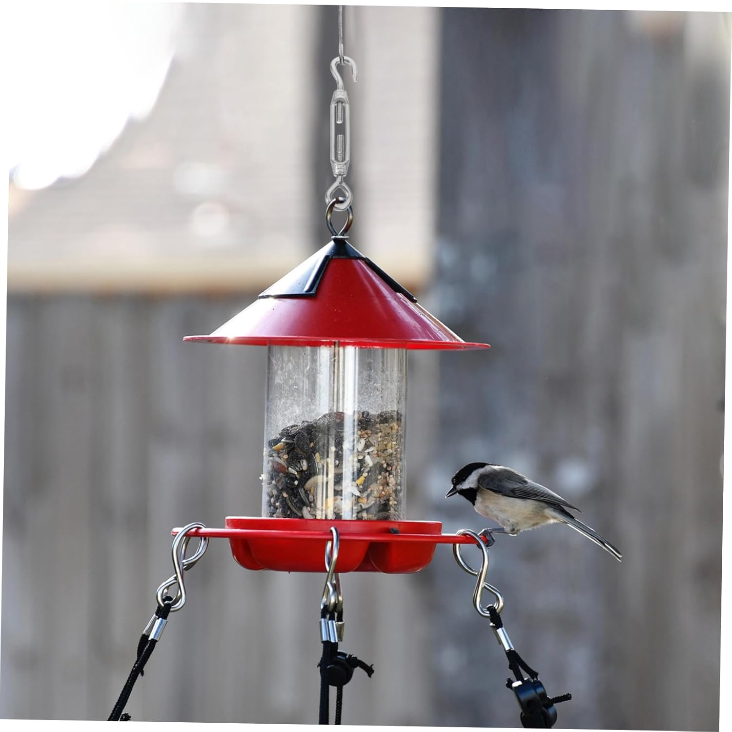 Unomor Outdoor Light Hanging Kit Braided Wire Steel Cable Kit for Garden Fencing and Cable Management