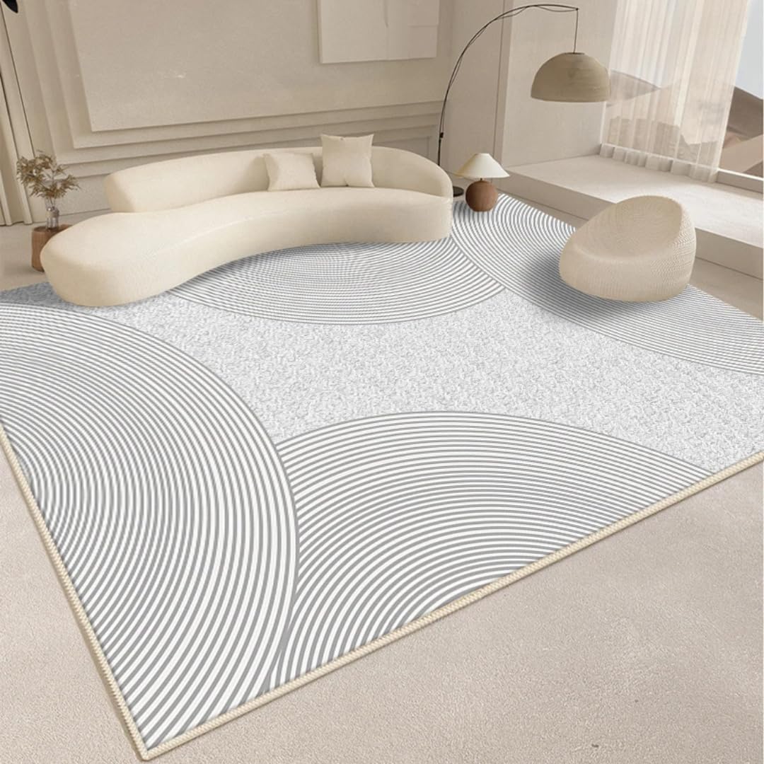Tapis de salon abstrait en peluche douce 80x160cm