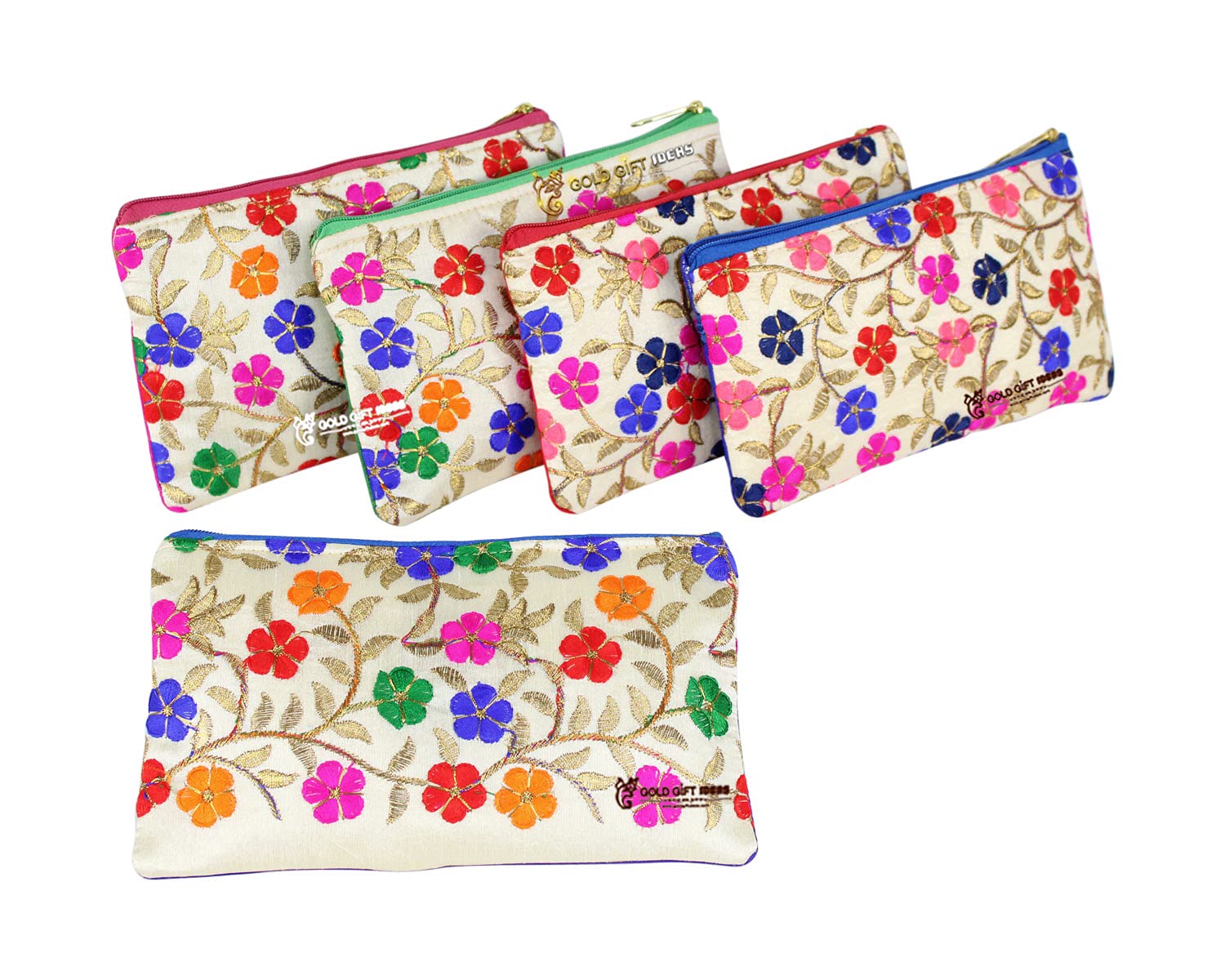 GoldGiftIdeas Womens Floral Potli Purses with Colorful Thread Work (Set of 5, Multicolor) (B07RQDXJ75) Amazon Price History, Amazon Price Tracker