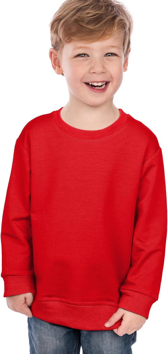 Cooraby 3 Pack Baby and Toddler Boys Crewneck Sweatshirts Kids Solid Cotton Pullover Hoodie Long Sleeve T-Shirts Tops - Image 7