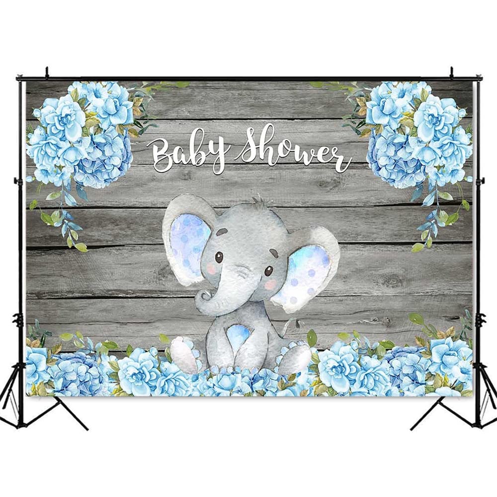 Yeele Runder Foto-Hintergrund 2m Durchmesser - Elefant & Blumen Design, Polyester, Für Partys