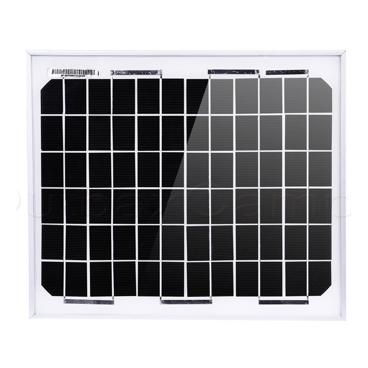 NUZAMAS 10W 12V Panel Solar Cargador De Batería De Marco De Aluminio Hogar De Grid Caravana Barco De Barco Cobertizo De Autocaravana Camping Pesca Caza Portable Power