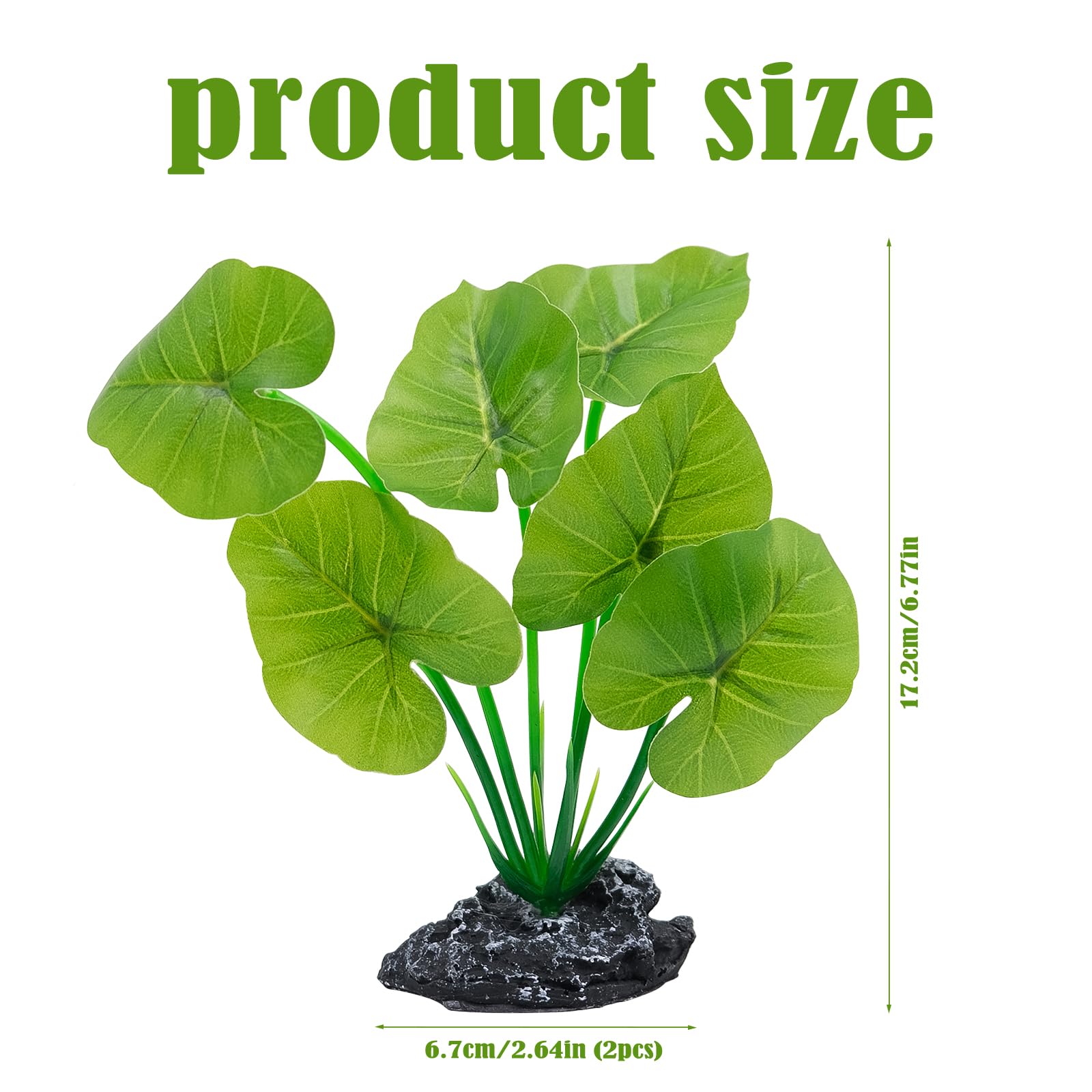 Plante artificielle décorative pour aquarium et terrarium, aspect bois flotté, avec socle en résine solide et feuilles en plastique flexibles, cachette, brise-vue et structure pour petits aquariums et