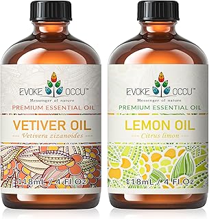 EVOKE OCCU Vetiver Essential Oil and Lemon Essential Oil - 4 Fl Oz