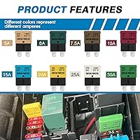 Vista 3 de GLOSO Circuit Breakers E37 Auto (T1) Reset Low Profile ATC/ATO - 1 Pack (3A)