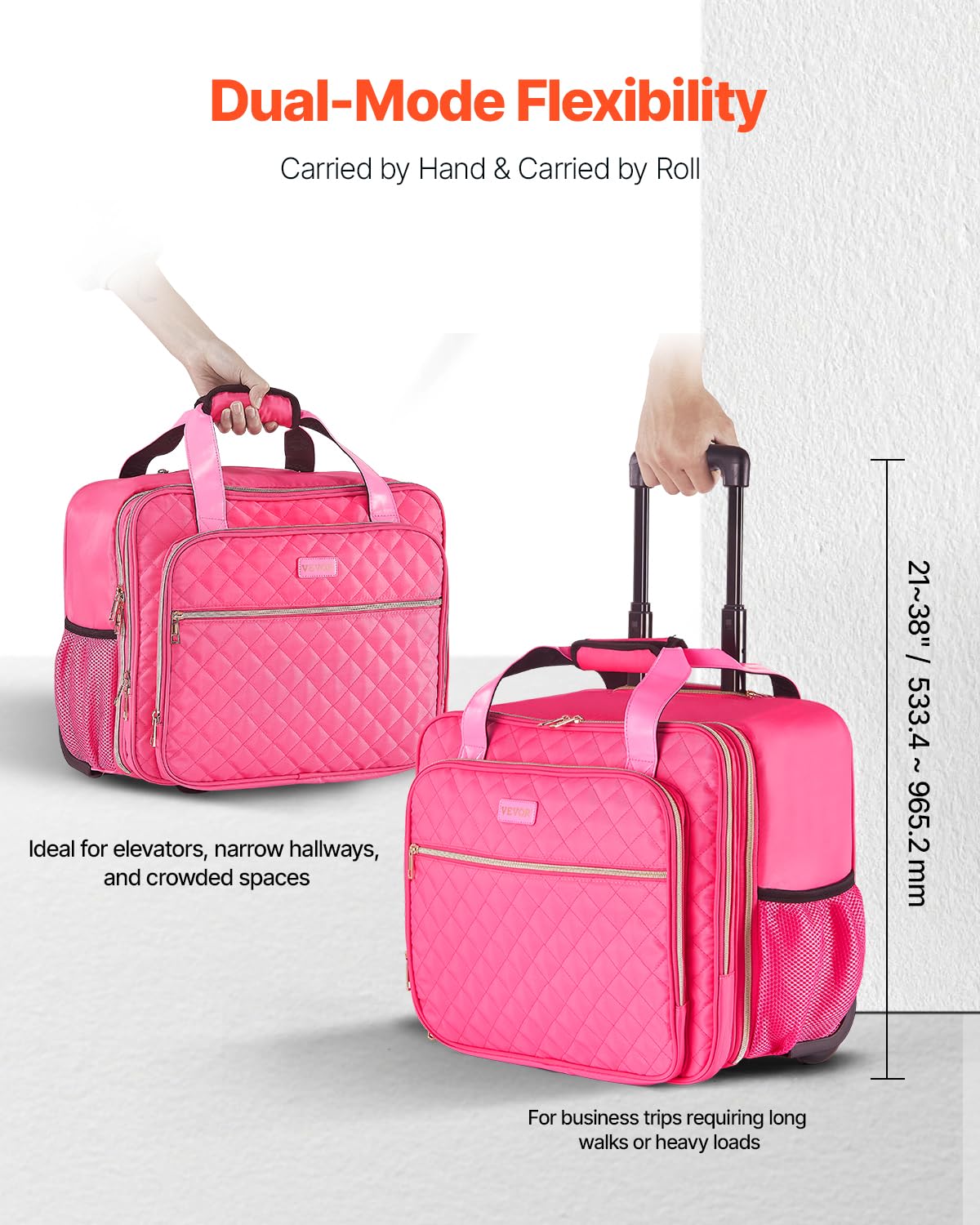 VEVOR Sac à roulettes pour ordinateur portable