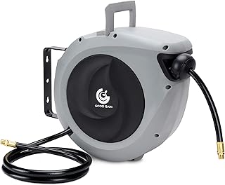 Air hose reel with hybrid polymer hose image