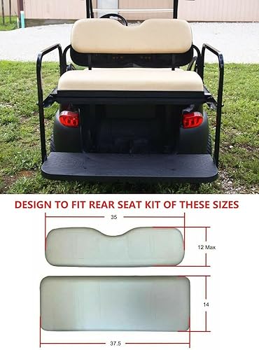 Miniatura 9 de Huskey - 4 fundas de asiento delantero para carrito de golf EZGO MedalistTXT 94-13, costuras de diamante negro de dos tonos personalizados con