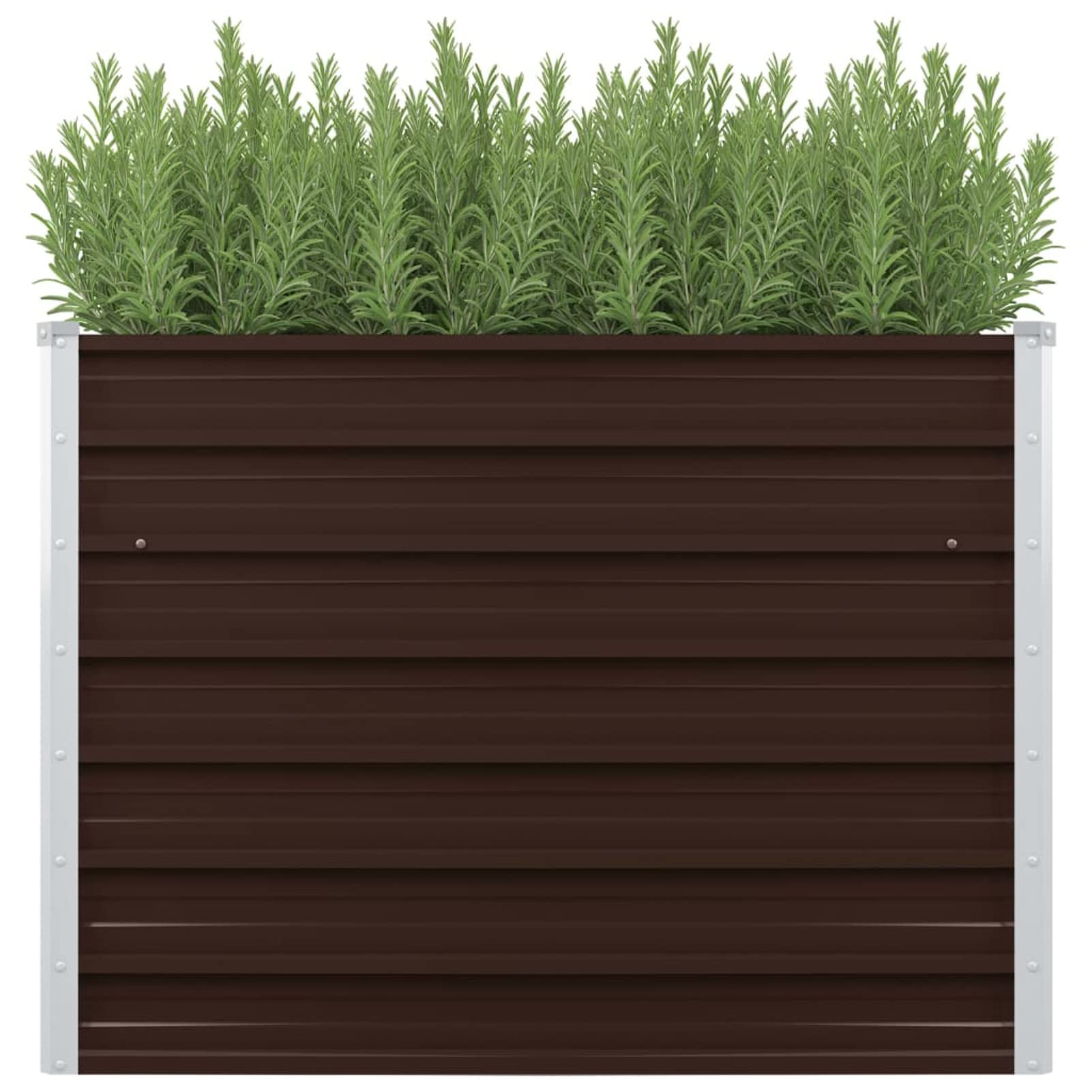 Arriate, Mesa De Cultivo, Huerto Domestico, Cultivo De Plantas Aromaticas, Arriate De Jardín, de Acero galvanizado marrón 100x40x77 cm