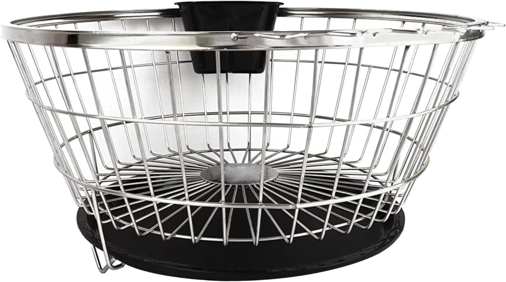 EMBASSY Stainless Steel Pipe Dish Drainer Kuda/Rack/Stand with Drip Tray, Round | Size - 45x25 (DxH) | Bartan Basket |Utensils Basket/Organiser/Drying Rack |Strong and Sturdy.