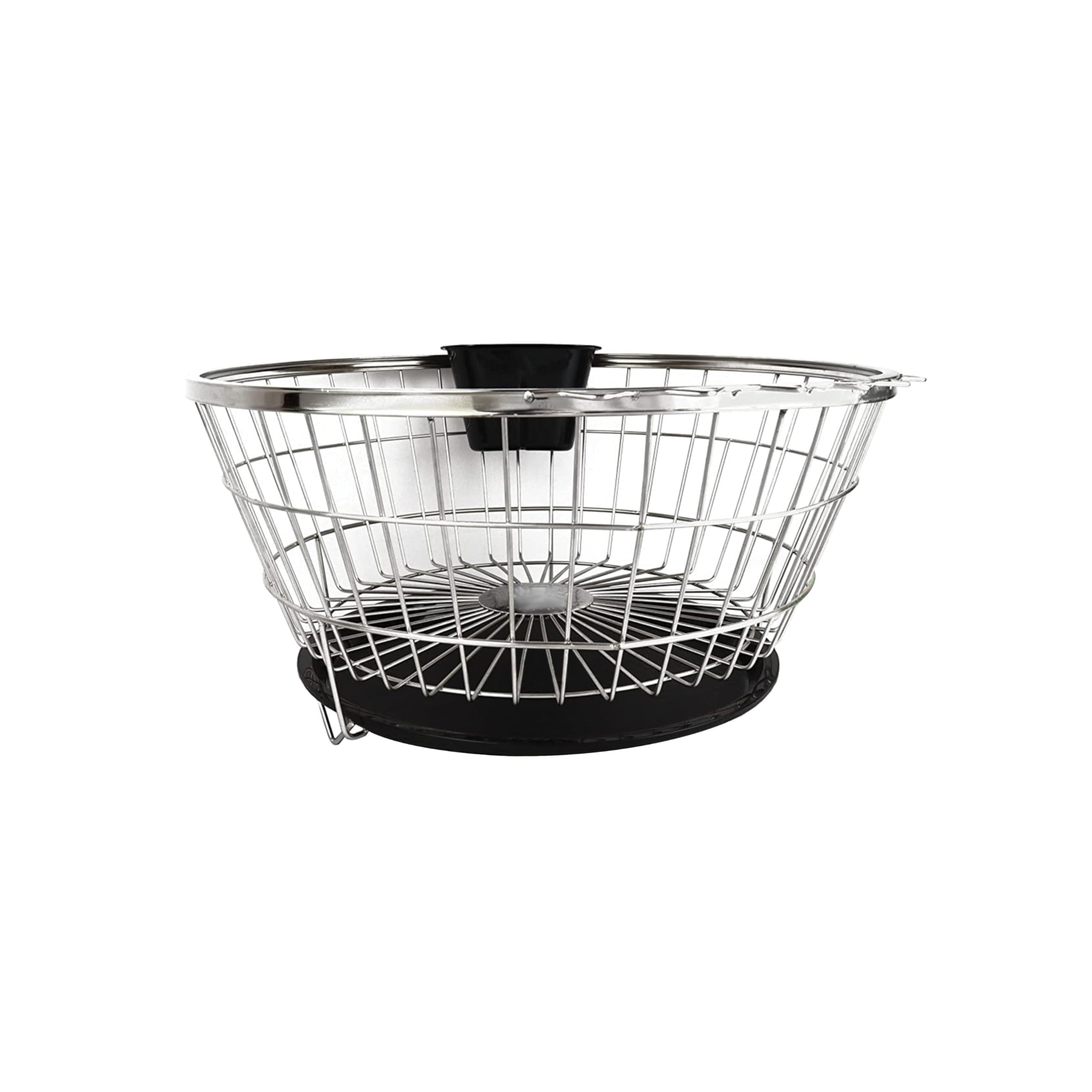 Stainless Steel Pipe Dish Drainer Kuda/Rack/Stand with Drip Tray, Round | Size - 45x25 (DxH) | Bartan Basket |Utensils Basket/Organiser/Drying Rack |Strong and Sturdy.