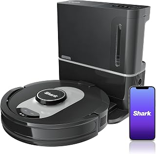 Shark AI Ultra Robot Vacuum, Home Mapping, HEPA Bagless Self-Empty Base - Black