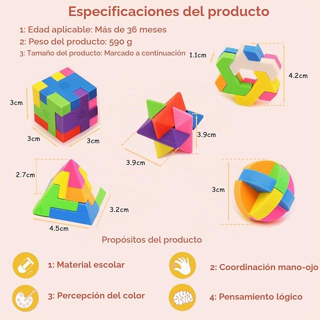 Foto 6 de 7 de ICEPAPA, 20 pcs Gomas de borrar divertidas para niños, Goma de borrar de rompecabezas de cubos