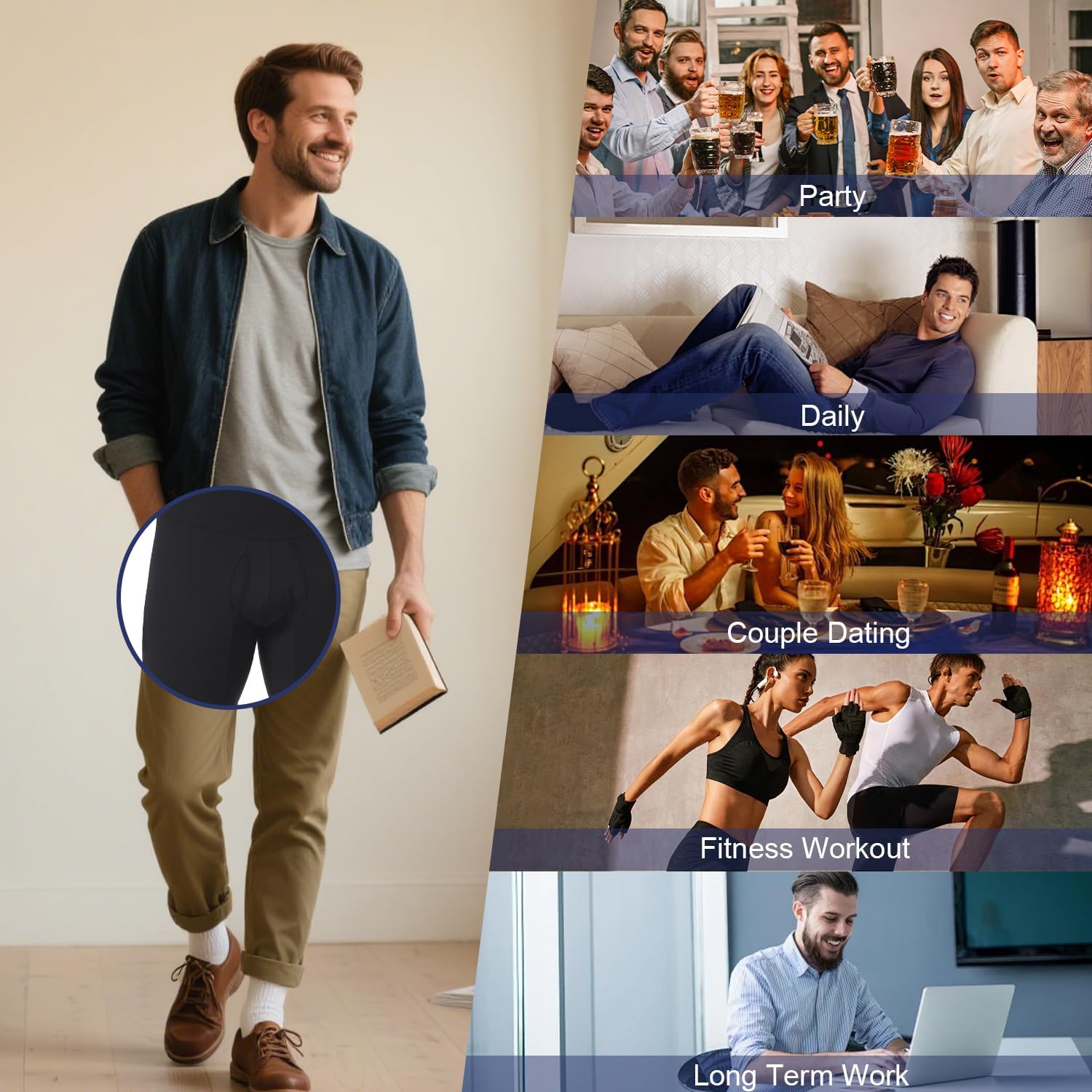 Compression Shorts Mens Shapewear Tummy Control,Shaperluv Slimming Body Shaper Boxer Briefs,Stomach Underwear - Image 6