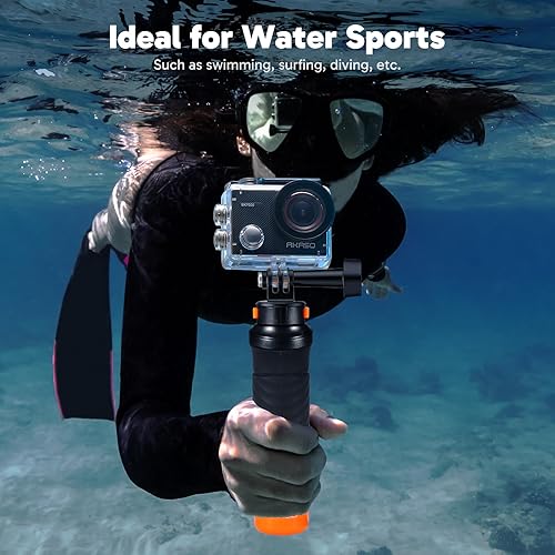 Vista 11 de Cámara de acción AKASO EK7000 Pro 4K con pantalla táctil EIS, ángulo de visión ajustable de 40m, cámara resistente al agua, cámara con mando a Negro