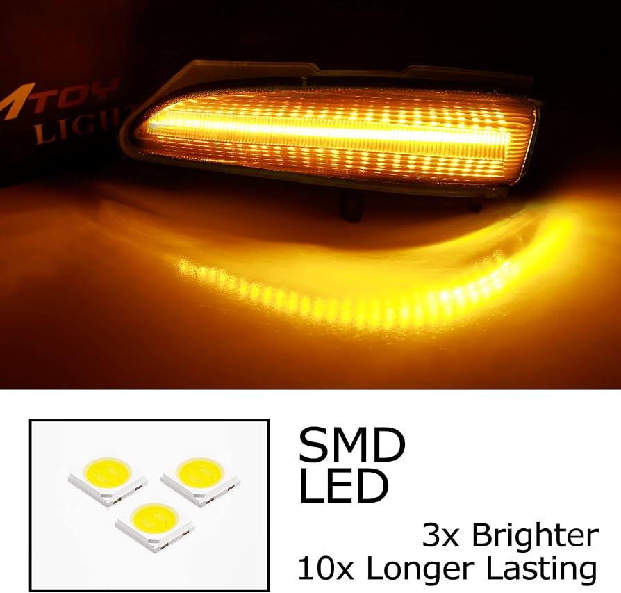 Amazon.com: iJDMTOY Smoked Lens Dynamic Sequential Blink/Flow Full