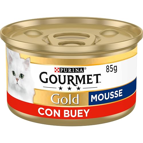 Gourmet Gold - Comida húmeda para gatos adultos Gourmet Gold Mousse buey 85 g