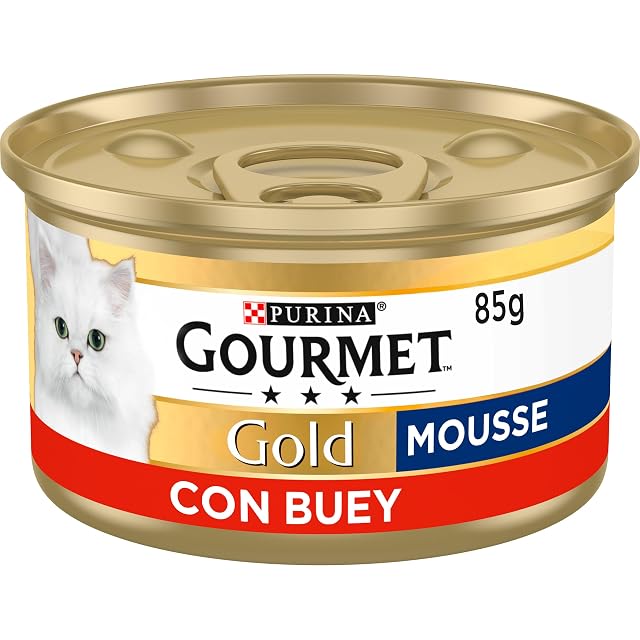 Gourmet Gold - Comida húmeda para gatos adultos Gourmet Gold Mousse buey 85 g