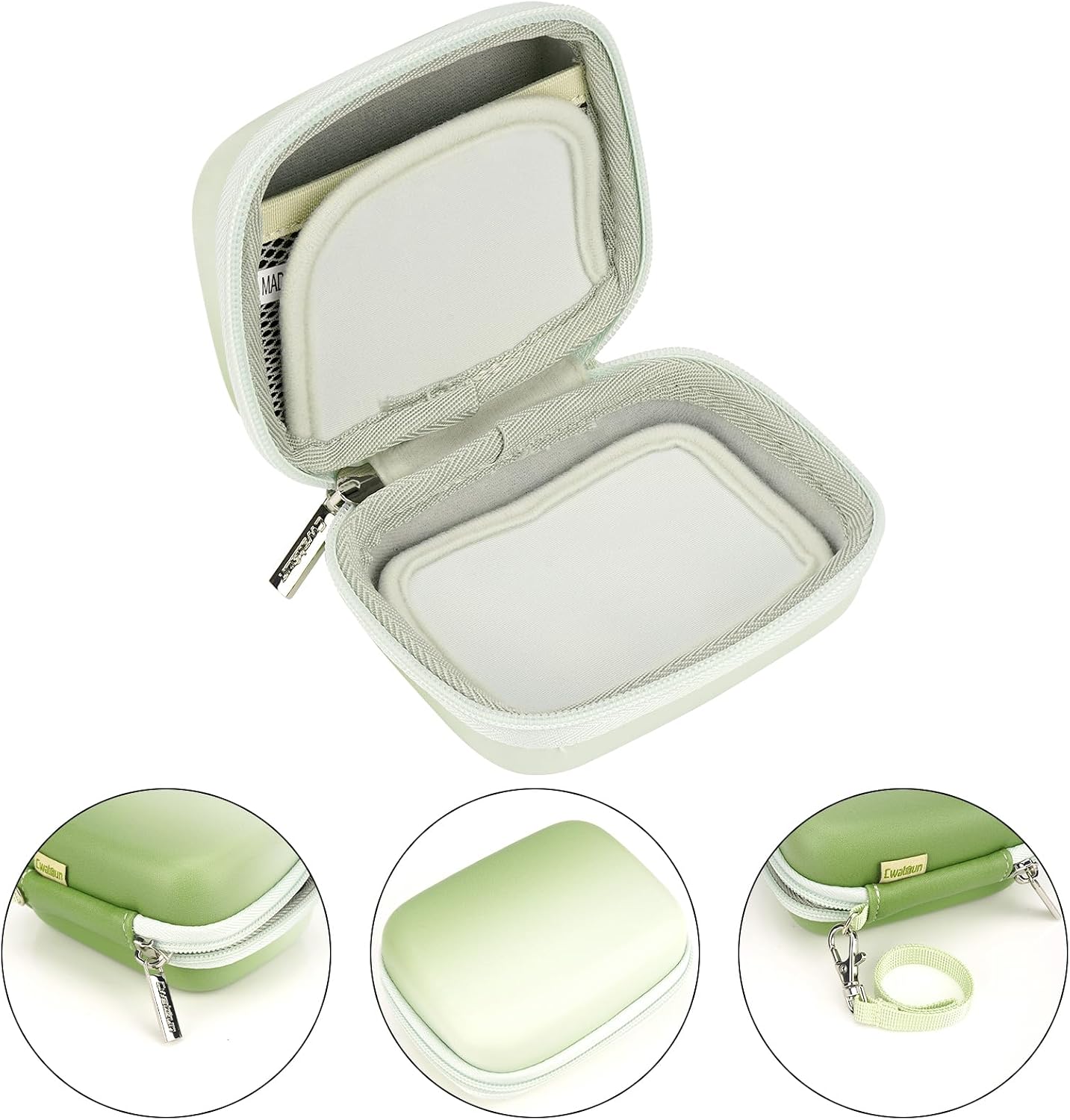 Linkidea Women's Shaver Organizer Bag, Compatible with Philips Satinelle BRE235/04 & HP6401, Braun Silk-epil 3 3-270 Epilators, Hair Removal Accessories Case for Travel (Green)