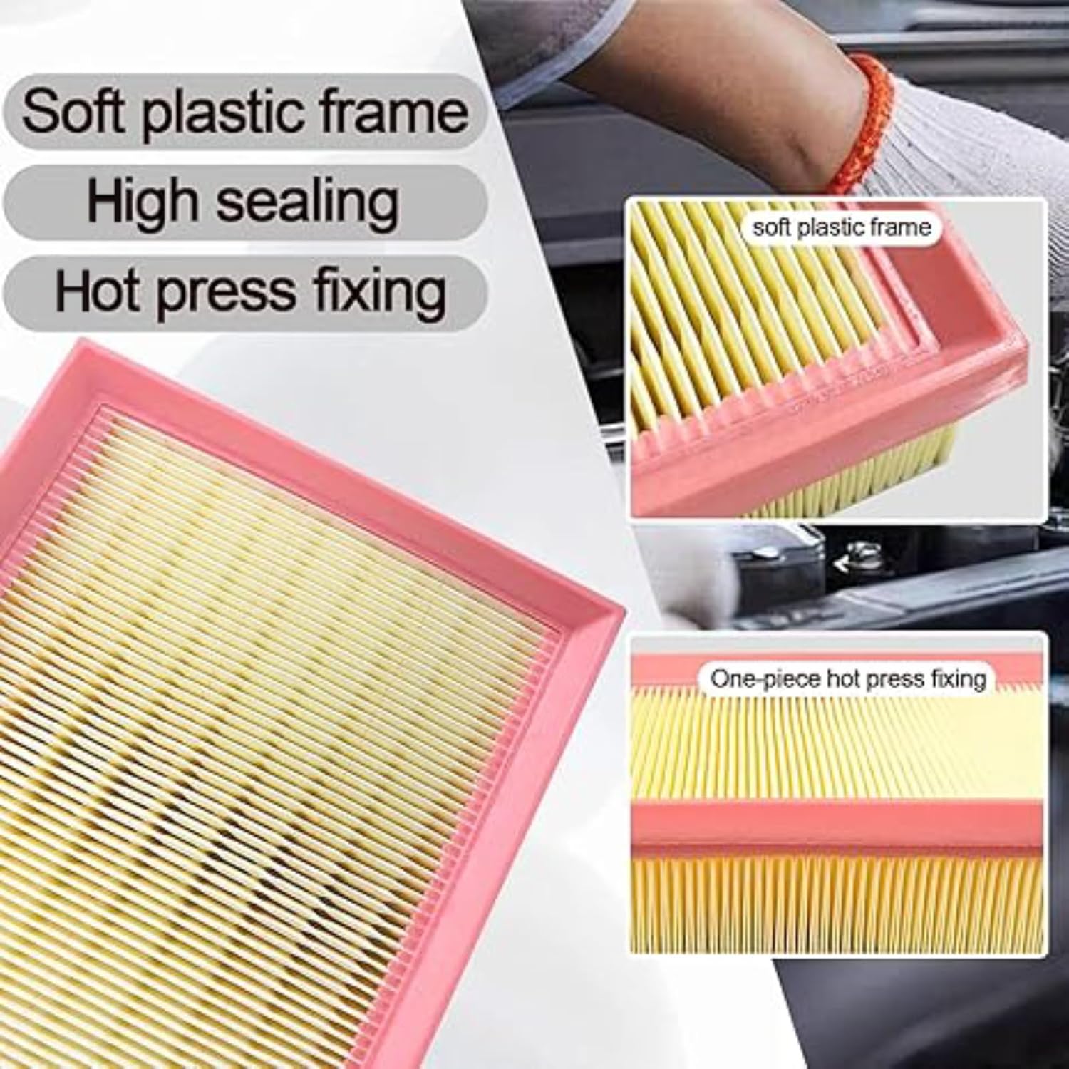 Comb Engine Cabin Air Filter for Dodge Charger 2023 2022 2021 2020 2019 2018 2017 2016 2015 2014 2013 2012 2011
