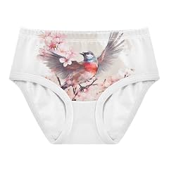 ALAZA Toddler Girls Cotton Hipster Underwear Soft Bird Sparrow 5 2 Pack 2T
