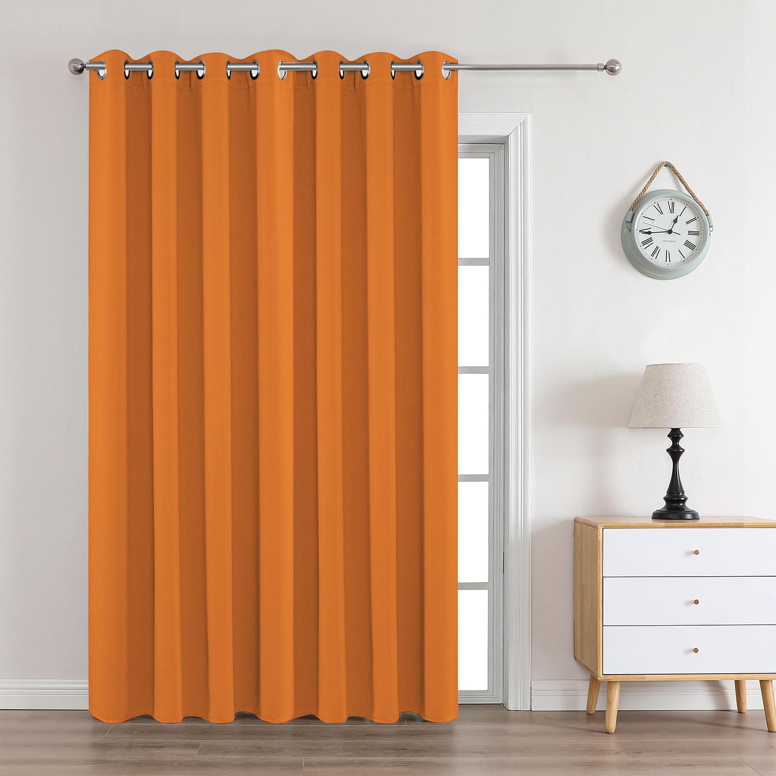 Joydeco Verdunkelungsvorhang in Sondergröße mit Ösen Gardinen, Vorhänge Blickdicht Thermovorhang Hitzeschutz, Ösenvorhang für Schlafzimmer Wohnzimmer 1 Stück