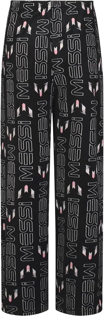 Messi unisex-child Lifestyle Long Sleep Pant, Loose-Fit Pajama Bottoms, Comfortable Sleepwear