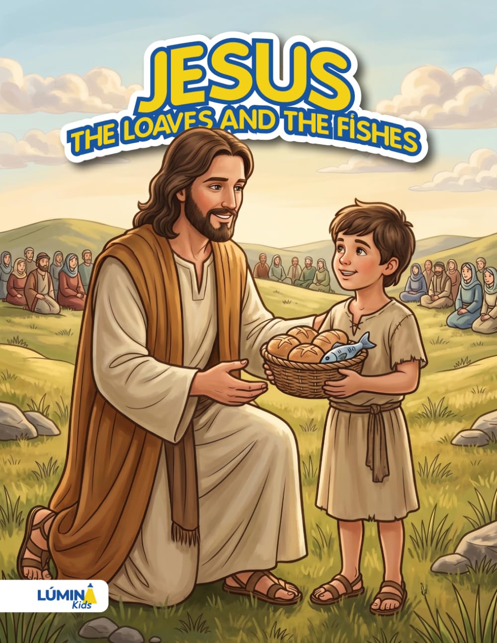 Christian Coloring Book for Kids: Jesus, the Loaves and the Fishes: Bible Stories Coloring Book with Beautiful Scripture Verses to Build Faith and Creativity