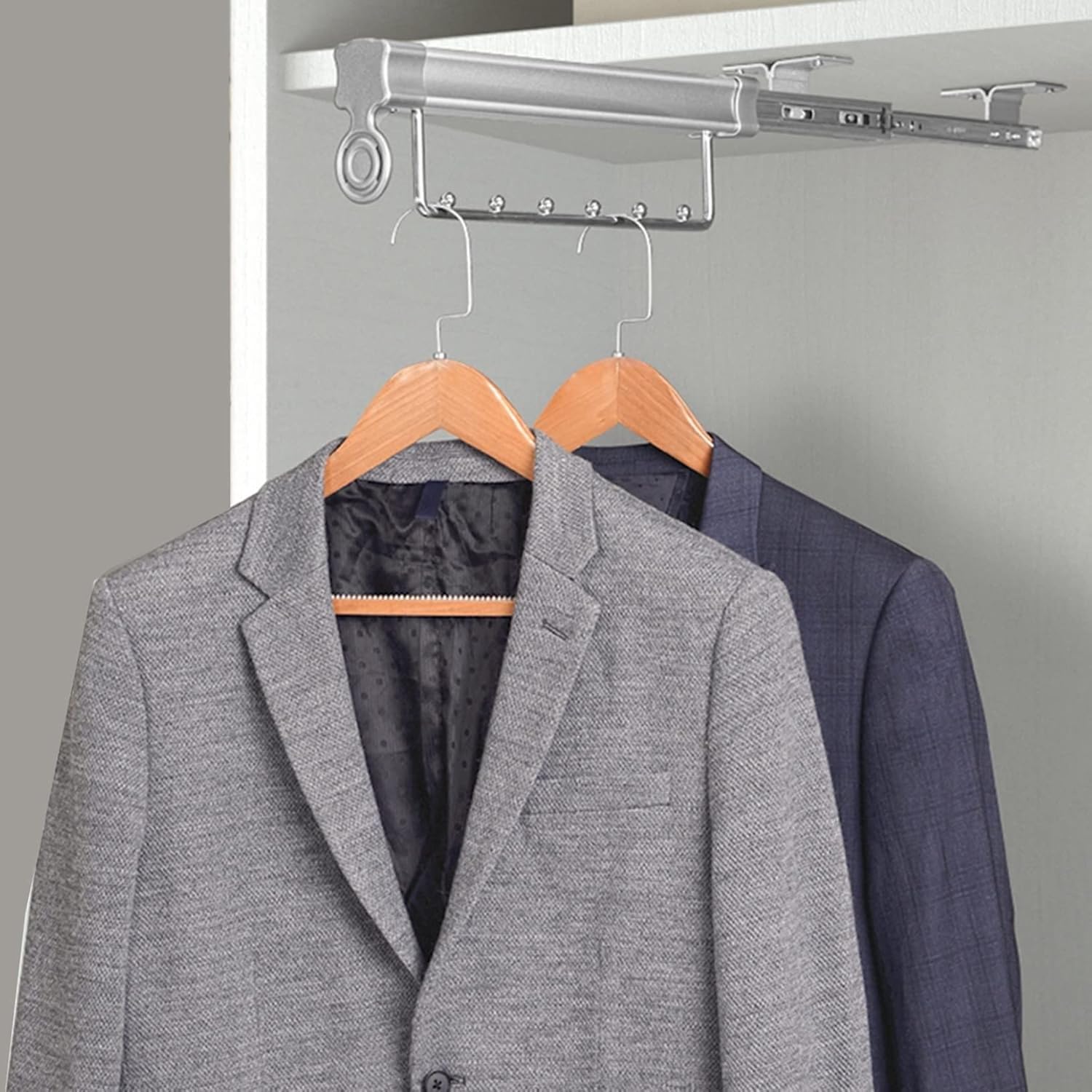 Tige extensible pour pantalons et rack d'organisateur de garde-robe LWX réglable